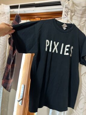 Pixies USA Tour Black Tee with White Tour List